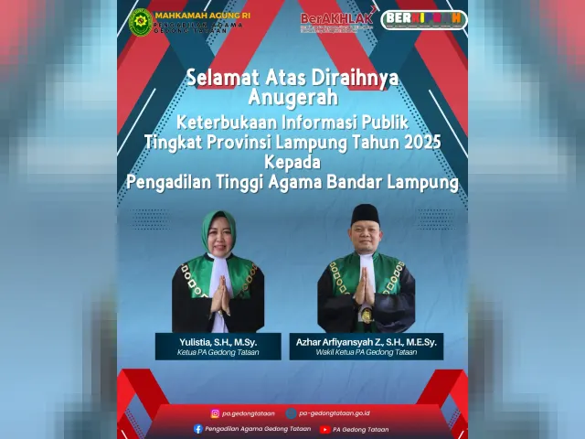 Kartu ucapan Pengadilan Agama Gedong Tataan (foto 19 dari 78)