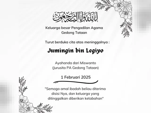 Kartu ucapan Pengadilan Agama Gedong Tataan (foto 51 dari 78)