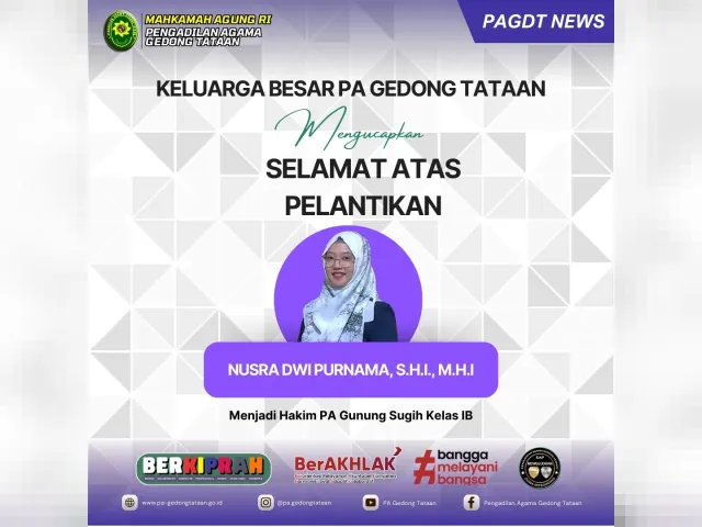 Kartu ucapan Pengadilan Agama Gedong Tataan (foto 56 dari 78)