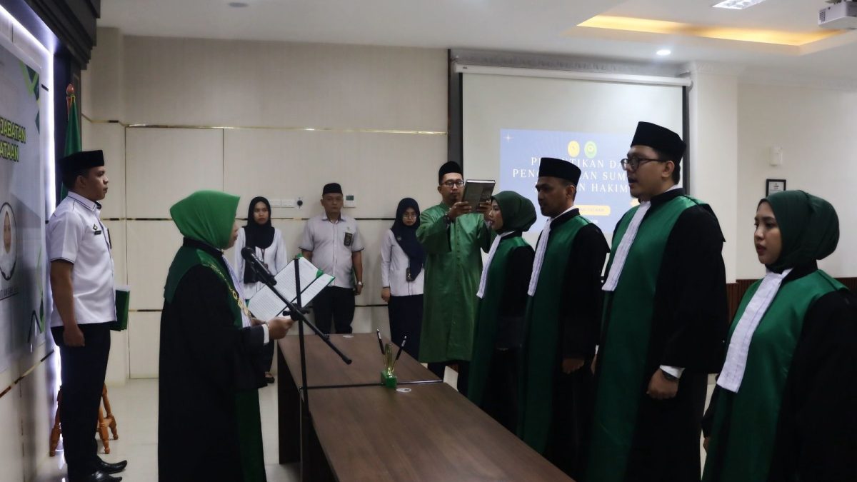 Empat Hakim Baru Resmi Dilantik, PA Gedong Tataan Perkuat Komitmen Pelayanan Hukum