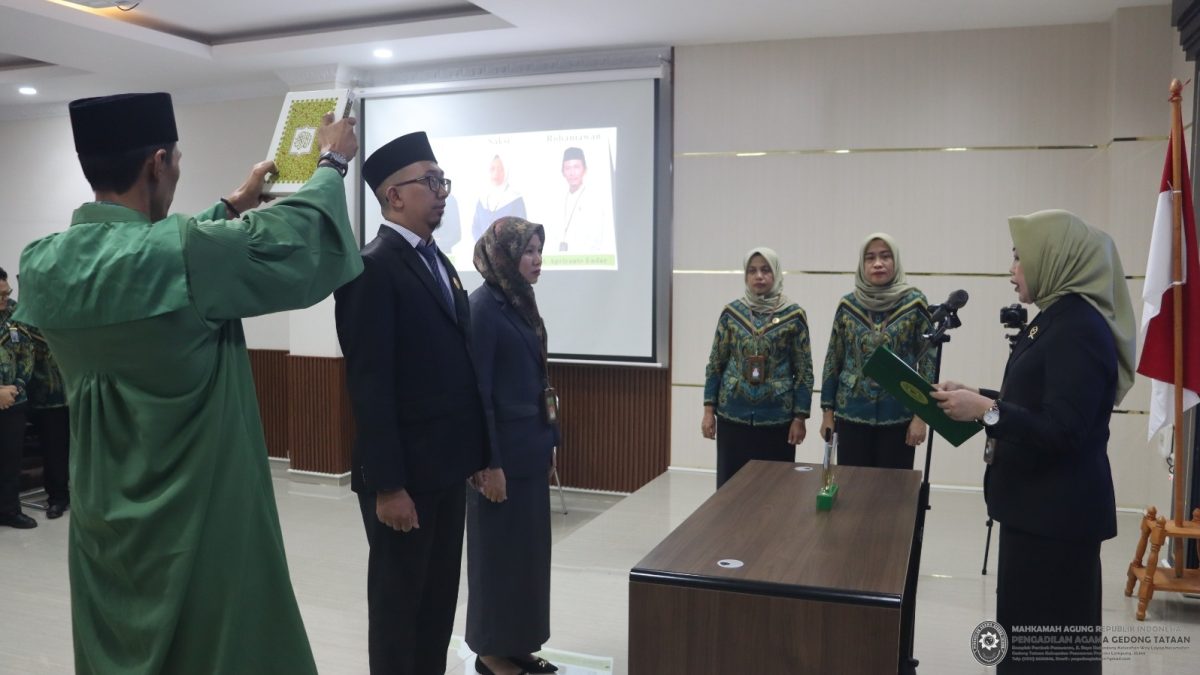 Ketua PA Gedong Tataan Lantik Dua Pejabat Struktural Baru, Perkuat Tata Kelola Kesekretariatan yang Profesional