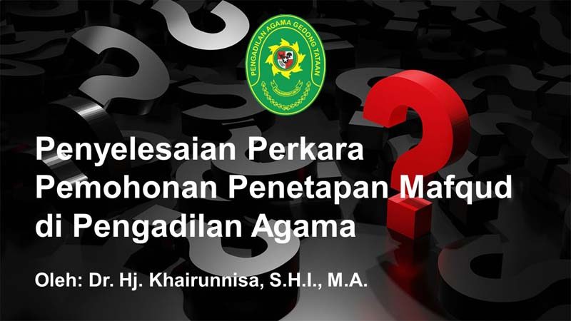 Ketua PA Gedong Tataan Sampaikan Materi Penyelesaian Perkara Permohonan Penetapan Mafqud di Pengadilan Agama dalam Satu Jam Saja Lampung