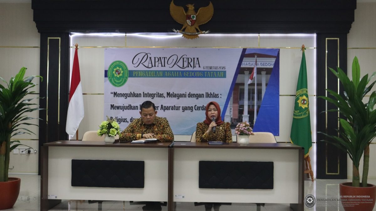 Meneguhkan Integritas dan Pelayanan, PA Gedong Tataan Gelar Rapat Kerja Tahun 2026