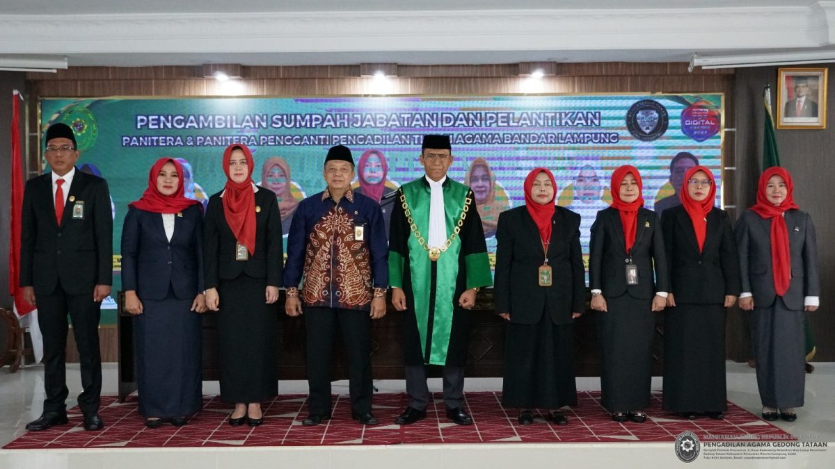 PA Gedong Tataan ikuti Pelantikan Amnia Burmella sebagai Panitera Pengganti PTA Bandar Lampung