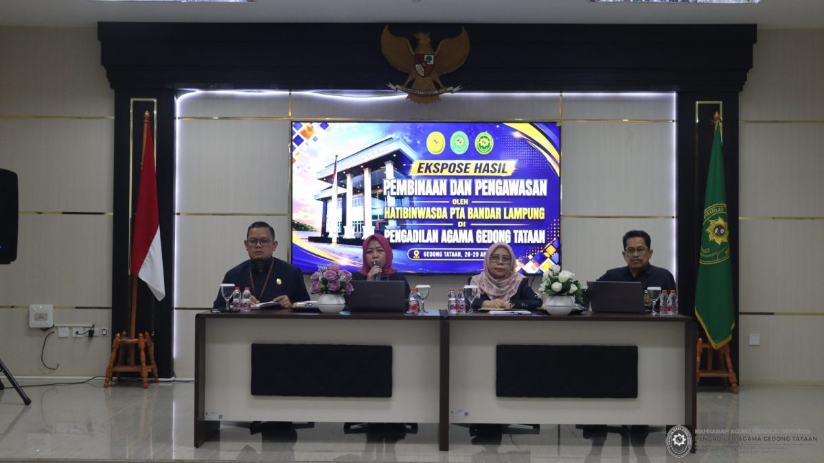Pelaksanaan Pembinaan dan Pengawasan HATIBINWASDA PTA Bandar Lampung di Pengadilan Agama Gedong Tataan