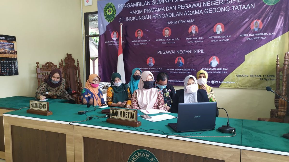 Pelaksanaan teleconference dengan PTA Bandar Lampung