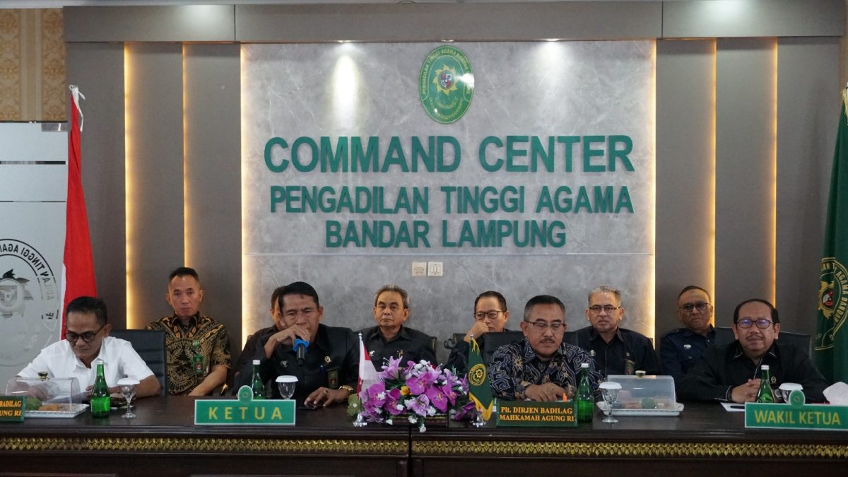 Pengadilan Agama Gedong Tataan Ikuti Pembinaan Plt Dirjen Badilag