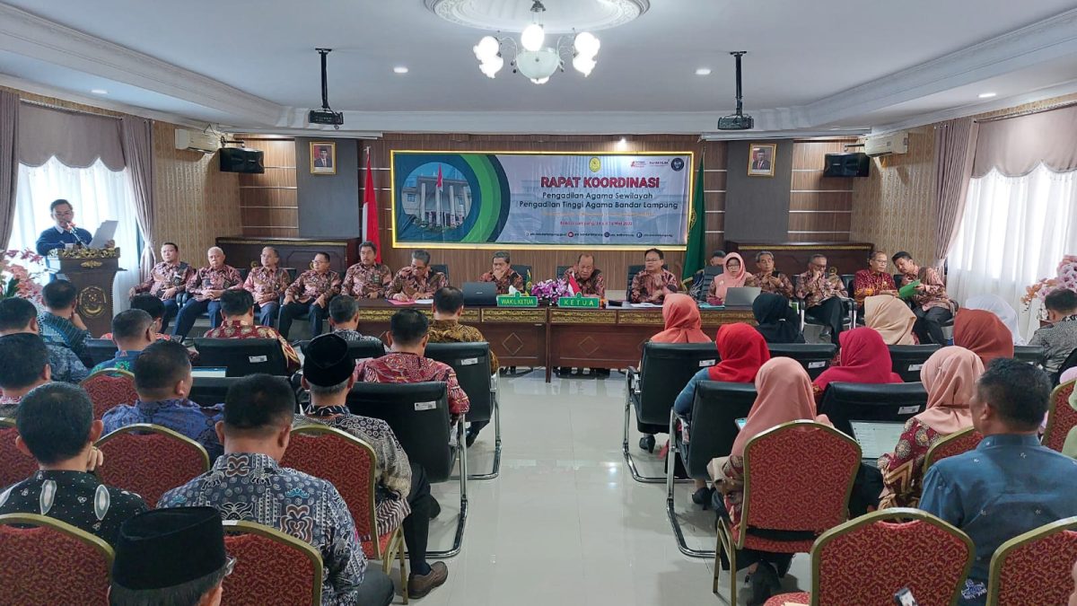 Pengadilan Agama Gedong Tataan Ikuti Rakor PA Sewilayah PTA Bandar Lampung