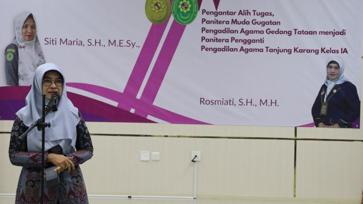 Pengantar Alih Tugas Panitera uda Gugatan PA Gedong Tataan