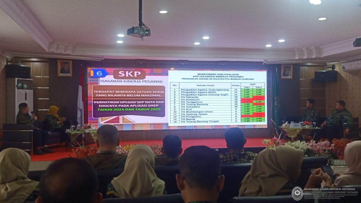 Perkuat Sinergi Layanan Perkara, PA Gedong Tataan Hadiri Rakor Bersama PT Pos Indonesia