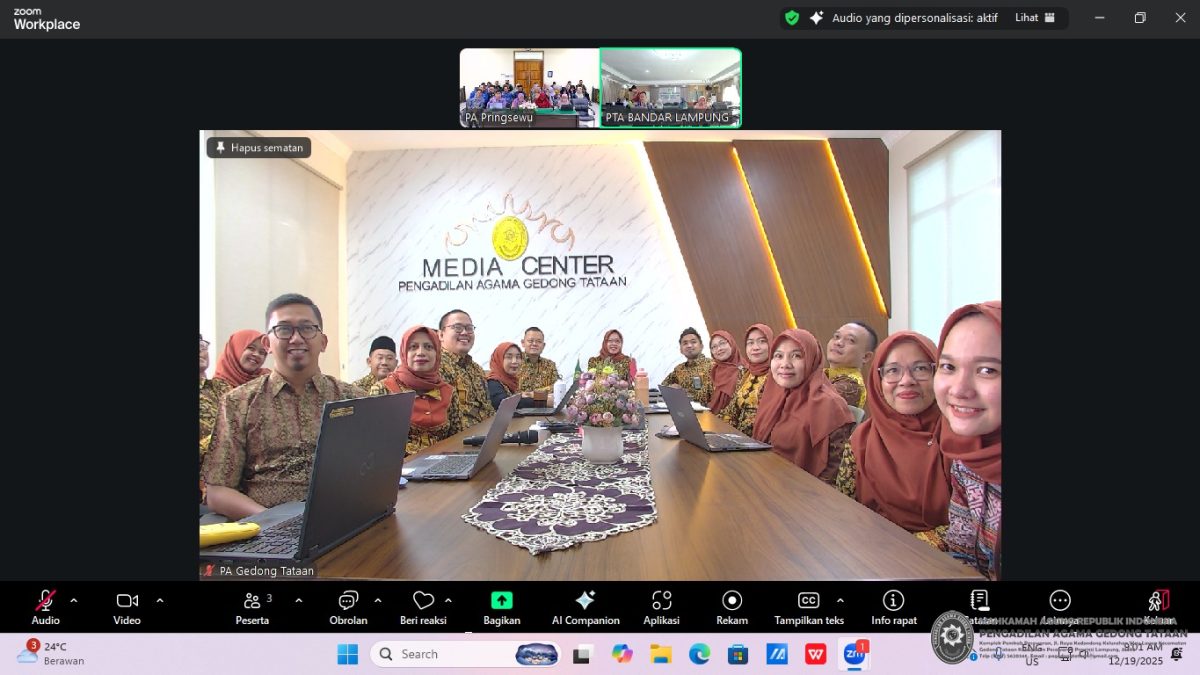 Sinergi dan Pembinaan Berkelanjutan, PA Gedong Tataan Ikuti Pembinaan PTA Bandar Lampung
