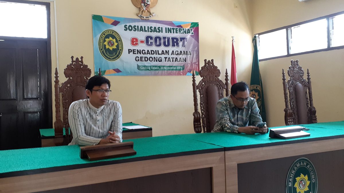 SOSIALISASI INTERNAL E-COURT PENGADILAN AGAMA GEDONG TATAAN
